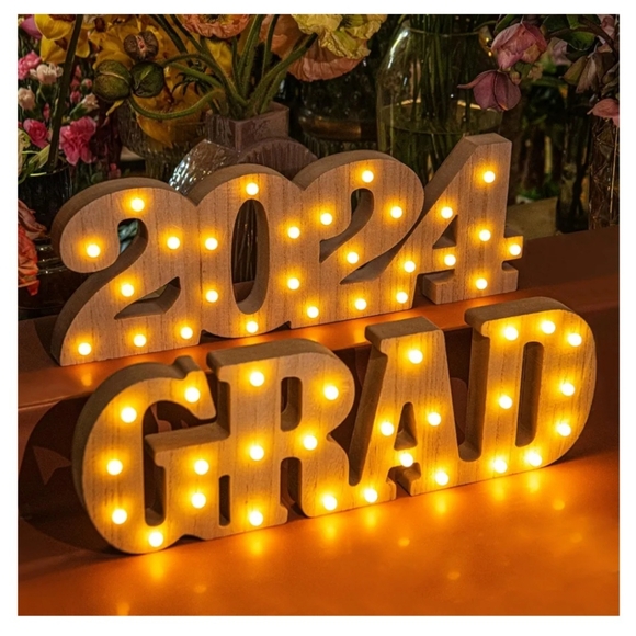 Marquee Light Up Letters "Grad" and "2024" - Picture 7 of 9